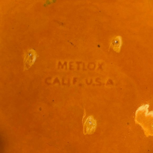 California pottery- Metlox MCM porcelain pumpkin cookie jar - Picture 11 of 11